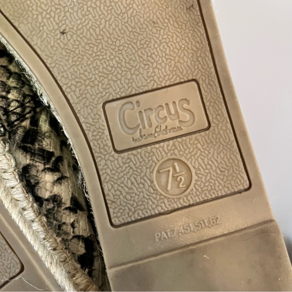 Circus Sam Edelman Laila Espadrille Flats Snakeskin Print Size 7.5 - Picture 14 of 14